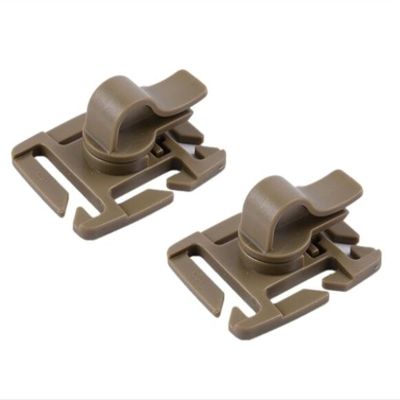 Outdoor Climbing Accessories 2pcs Rotatable Molle Drinking Straw Tube Trap Hose Webbing Clip for Water Pack Bag Backpack Climb Accessory Anti-Slip and wear-Resistant (Color : Khaki)