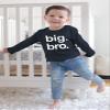Big bro Shirt boy Big Brother Announcement Shirt for Baby Boys Toddler Promoted to (Charcoal Black - Long Sleeve, 10 Years) view 3