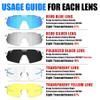 X-TIGER Polarized Cycling Glasses with 5 Interchangeable Lenses,MTB Biking Baseball Running Sports Sunglasses for Men Women view 3