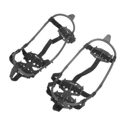 WQAZ Outdoor Climbing Accessories 24 Teeth Shoe Spiked Grips Cleats Crampons Climbing Anti Slip Shoes Cover Ski Accessories Outdoor Camping Hiking Traveling Anti-Slip and wear-Resistant