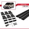 Compatible with Citroen Nemo 3 (225) 2008-2017 Fly Model Car Roof Rack Cross Bar Black Aluminium 3 Bars view 4