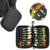 YUNSI Baites and Attactants 17pcs/Set Fishing Lure Eva Composite Sequin Fishing Spinner Lures + Portable Carry Bag Packing: EVA Foam Inner core for Fishing view 2