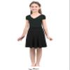 Duoremi Big Kids Girls Knee Length A-Line Skirt Flared Casual School Uniform Dance Skater Skirts D1 Black 6 Years view 3