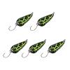 HangFuture 5Pcs Paillette Spoon Sequin Bait Metal Fishing Lure with Single Hook Spinner Fishing Lures for Fishing(Black) view 1