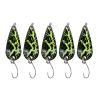 HangFuture 5Pcs Paillette Spoon Sequin Bait Metal Fishing Lure with Single Hook Spinner Fishing Lures for Fishing(Black) view 2