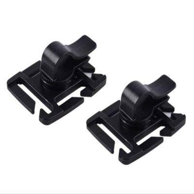 Outdoor Climbing Accessories 2pcs Rotatable Molle Drinking Straw Tube Trap Hose Webbing Clip for Water Pack Bag Backpack Climb Accessory Anti-Slip and wear-Resistant (Color : Black)