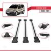 Compatible with Citroen Nemo 3 (225) 2008-2017 Fly Model Car Roof Rack Cross Bar Grey Aluminium 3 Bars view 3