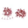 YUNSI Baites and Attactants 200Pcs, Sea Fishing Hooks Barbed Hooks Treble Hooks Jigging Hooks High Carbon Steel Fishing Hook 4# 6# for Fishing view 2