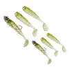 Baites and Attactants 6pcs Shad Fishing Lure Soft Plastic Fish Bait Jig Head Swimbait Grub Worm Shad Fishing Lure for Fishing for Fishing (Color : Yellow) view 1