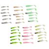 Baites and Attactants 6pcs Shad Fishing Lure Soft Plastic Fish Bait Jig Head Swimbait Grub Worm Shad Fishing Lure for Fishing for Fishing (Color : Yellow) view 2