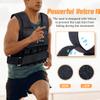 Adjustable Weighted Vest 0-44lbs,5BILLION Weight Vest with Solid Bar Weights,Body Weight Vest for Men Women,Strength Training Workout Vest for Running Pushups Squats,Pockets On the Back and Front view 2