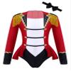 Agoky Girls Circus Ringleader Costume Long Sleeve Button Ringmaster Jumpsuit Tassel Dance Leotard Halloween Fancy Dress Up Red 14 Years view 1