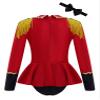 Agoky Girls Circus Ringleader Costume Long Sleeve Button Ringmaster Jumpsuit Tassel Dance Leotard Halloween Fancy Dress Up Red 14 Years view 2