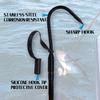 Fiblink Fishing Gaff Portable Fish Gaff with Stainless Steel Fishing Hook,Non-Slip Grip Handle and Fiberglass Shaft for Saltwater Offshore 3'/5'/6' (Length: 3') view 2