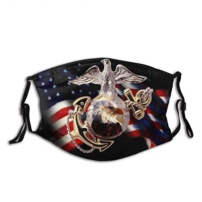USA Flag Bald Eagle Mask,Reusable Face Masks Anti-Dust Wind Sun-Proof Fashion Breathable Unisex Mouth Cover