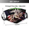 USA Flag Bald Eagle Mask,Reusable Face Masks Anti-Dust Wind Sun-Proof Fashion Breathable Unisex Mouth Cover view 2