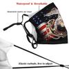 USA Flag Bald Eagle Mask,Reusable Face Masks Anti-Dust Wind Sun-Proof Fashion Breathable Unisex Mouth Cover view 4