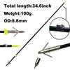 AMEYXGS 12 pcs Bowfishing Arrow and Bowfishing Reel Set Fishing Arrows with Broadheads and Safty Slides for Compound Bow and Recurve Bow Fishing Hunting (PRO Arrow+Reel) view 4