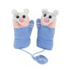 IPENNY Boys Girls Cute Bear Winter Mittens Thick Fleece Lined Knit Gloves with Neck Hang String Full Finger Warm Ski Gloves Cold Weather Outdoor Hand Warmer Wear for Kids Ages 0 to 4 view 1