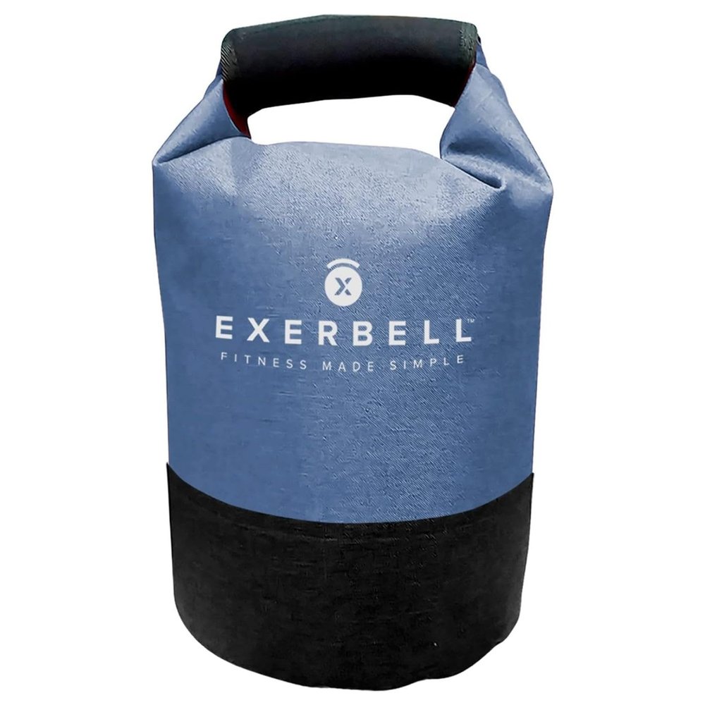 Exerbell Foldable & adjustable kettlebell 2-14 kg (Blue)  water- and sandbag kettlebell  Versatile Sandbag Training & Weight Bag  Premium Strength Training Equipment
