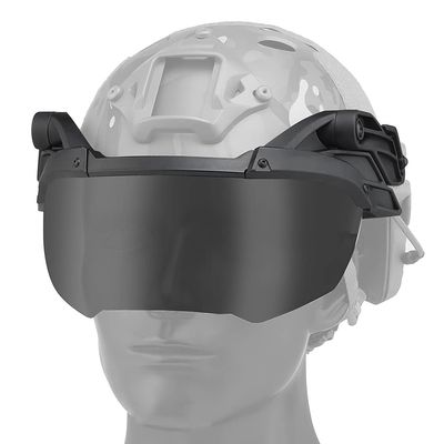Can Be Quickly Connected to The Tactical Fast Helmet External Flip Goggles, Safety Goggles with 2-Color Lenses,Side ARC Rails