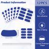 Sumind 48 Pairs Eye Strips Sports Eye Stickers Breathable Strips with 1 White Pencil for Baseball Football Softball Fans on Game Day (Blue) view 2