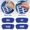Sumind 48 Pairs Eye Strips Sports Eye Stickers Breathable Strips with 1 White Pencil for Baseball Football Softball Fans on Game Day (Blue) view 3