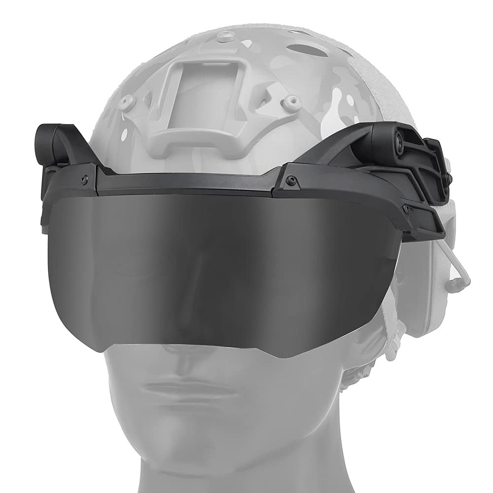 KODENOR Fast Helmet Flip Tactical Goggles Anti Fog Processing for Airsoft Paintball Wargame (Color : GG-002-BK)
