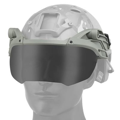 Can Be Quickly Connected to The Tactical Fast Helmet External Flip Goggles, Safety Goggles with 2-Color Lenses,Side ARC Rails