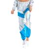 Metallic Pants Streetwear Women Shiny Jogger Rave Pants Casual High Waisted Harem Pant Punk Holographic Hip Hop Sweatpant Disco Dance Hip Hop Leggings Wet Look Club Wear Holographic Silver Small view 3