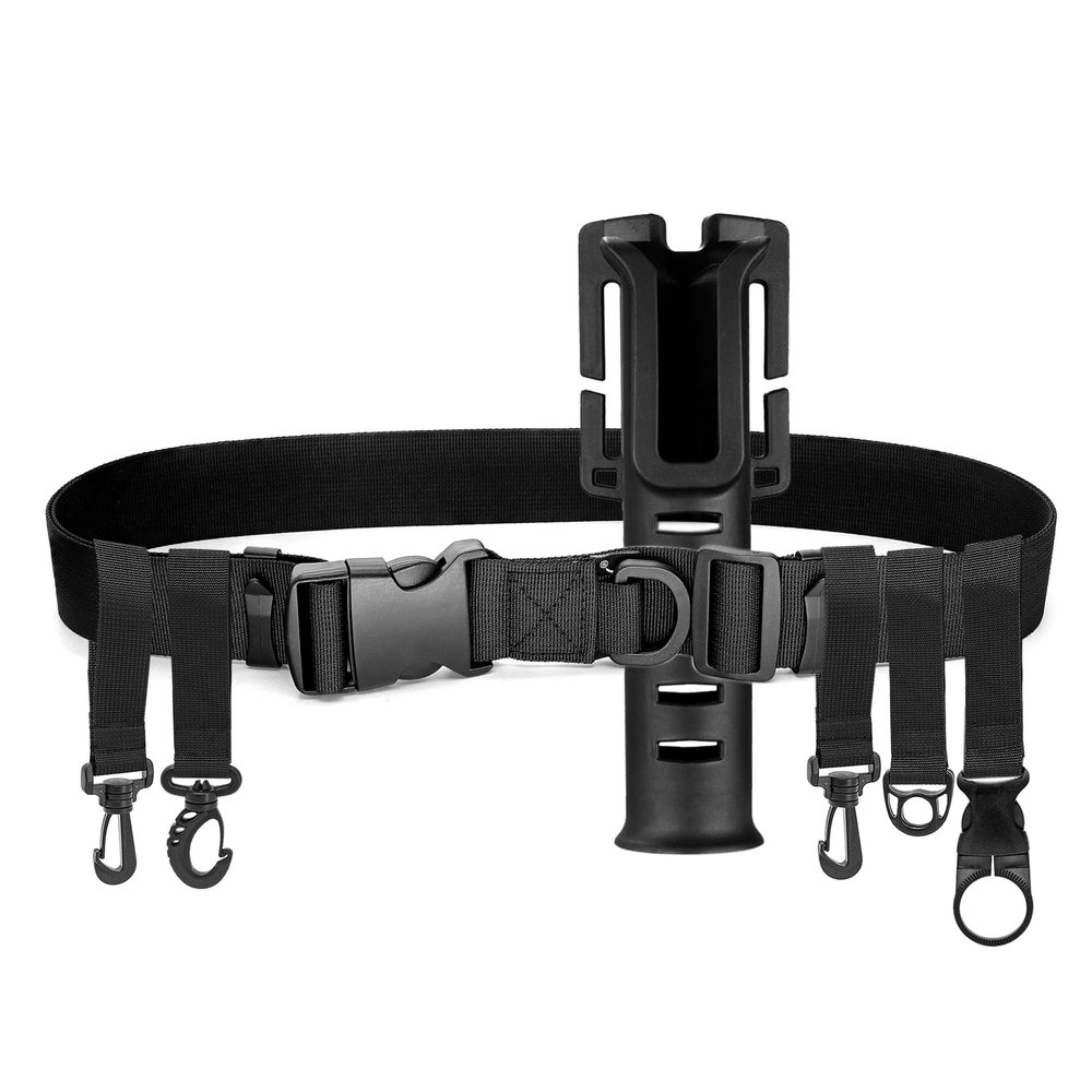 SAMSFX Fishing Waist Belt Rod Holder Wader Belt Wading Belts for Surf Casting Kayak Fishing Accessories Waders Straps