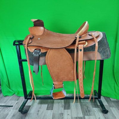 Y&Z Wade Saddle Headstall Breast Collar and Reins 14"-18" (17.5" inch)
