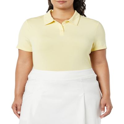 Amazon Essentials Women's Tech Stretch Tennis T-Shirt, Light Yellow, XX-Large