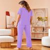 Avidlove Women Pajamas Set Notch Collar Soft Sleepwear Pjs Short Sleeve Button Down Nightwear with Long Pants view 4