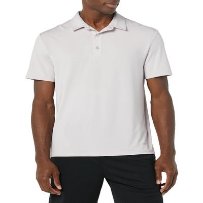 Amazon Essentials Men's Slim-Fit Quick Dry Tech Stretch Lightweight Golf Polo Shirt, Pale Lilac, XL