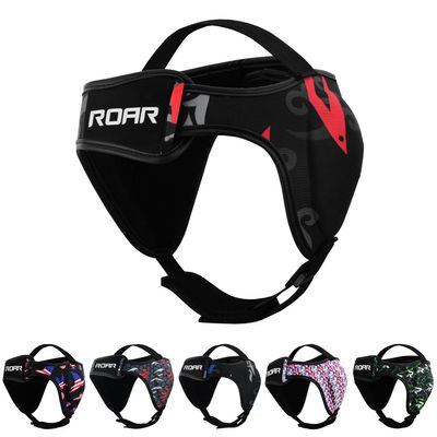 ROAR-INT Wrestling Headgear Men BJJ Ear Guard Protection MMA Grappling Cauliflower Helmet (Eagle-Red, One-Size)