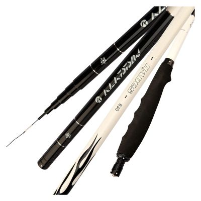 XFYJR Fishing Rod Telescopic Fishing Pole Carbon Portable Spinning Pole Available in for Boat and Shore 28 Tunes Fishing Gear (Color : Black, Size : 4.8m)