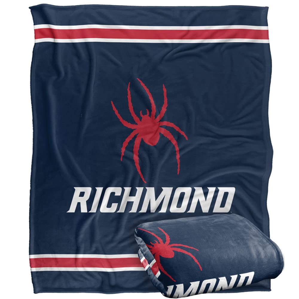 University of Richmond Spiders Blanket, 50"x60" Primary Logo Stripes, Silky Touch Super Soft Throw