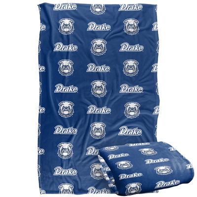 Drake University Bulldogs Blanket, 36"x58" Logo Pattern, Silky Touch Super Soft Throw