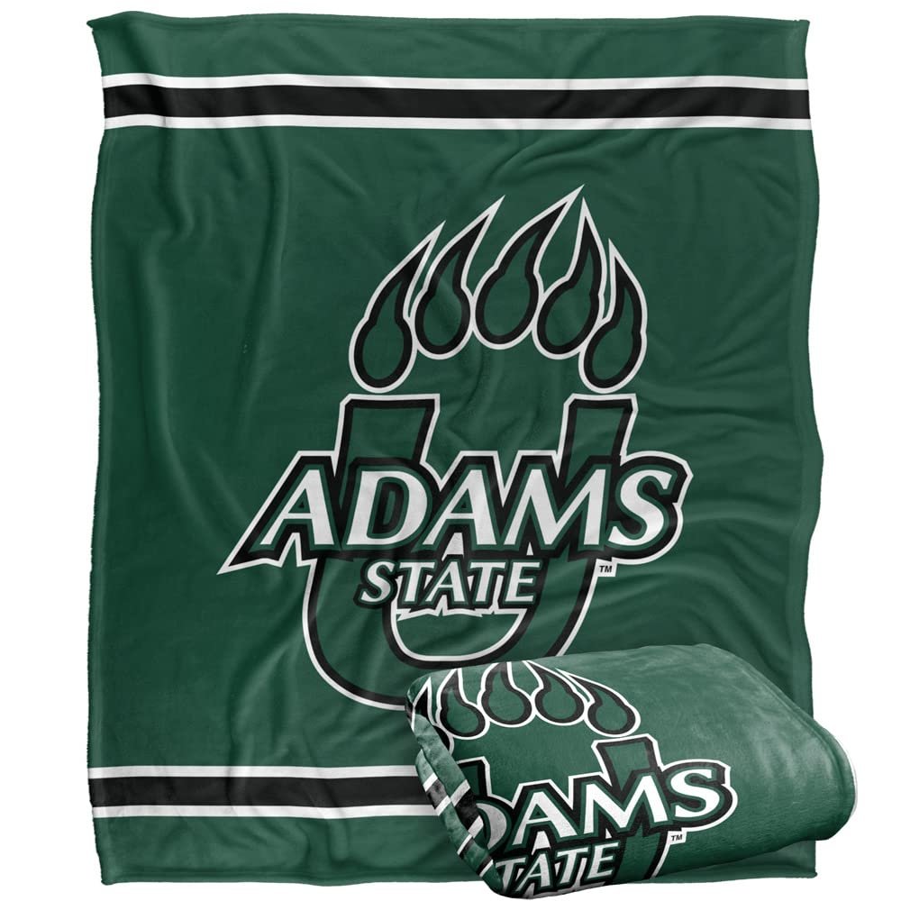 Adams State University Grizzlies Blanket, 50"x60" Primary Logo Stripes, Silky Touch Super Soft Throw
