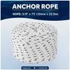 Five Oceans Boat Anchor Rope 3/8 Inch x 75 Ft - Marine Premium 3-Strand White Nylon - Ideal for Mooring Anchoring Windlasses Towing - FO4567-M75 view 4