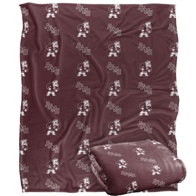 Alabama A&M University Bulldogs Blanket, 50"x60" Logo Pattern, Silky Touch Super Soft Throw