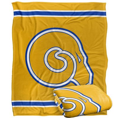 Albany State University Golden Rams Blanket, 50"x60" Primary Logo Stripes, Silky Touch Super Soft Throw