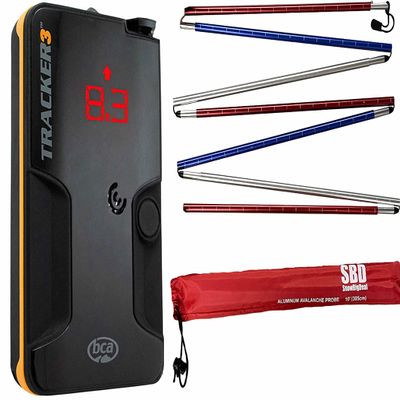 SnowBigDeal BCA Tracker 3 Avalanche Beacon + SBD 10 Foot American Probe 10 Foot SBD Probe