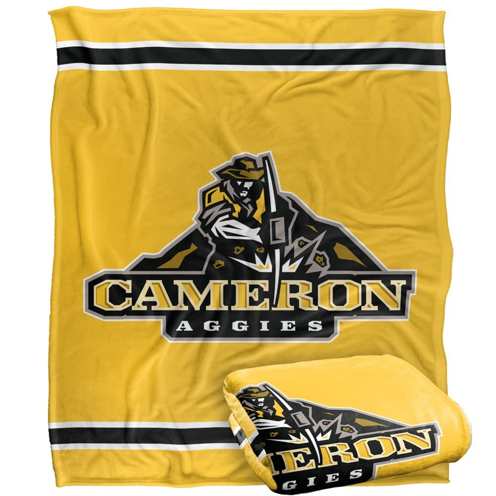 Cameron University Aggies Blanket, 50"x60" Primary Logo Stripes, Silky Touch Super Soft Throw