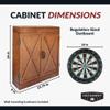 Hathaway Farmington 18-in Bristle Dart Board and Cabinet Set  Includes Self Healing Sisal Board, Rotatable Number Ring, Chalk Scoreboards & Steel-Tip Darts - Complete Dart Accessories - Walnut view 2