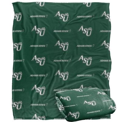 Adams State University Grizzlies Blanket, 50"x60" Logo Pattern, Silky Touch Super Soft Throw