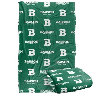 Babson College Beavers Blanket, 36"x58" Logo Pattern, Silky Touch Super Soft Throw