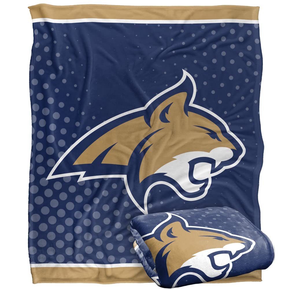 Montana State University Bobcats Blanket, 50"x60" Logo Dots, Silky Touch Super Soft Throw