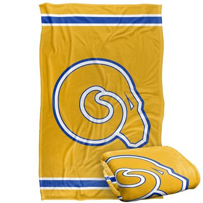 Albany State University Golden Rams Blanket, 36"x58" Primary Logo Stripes, Silky Touch Super Soft Throw